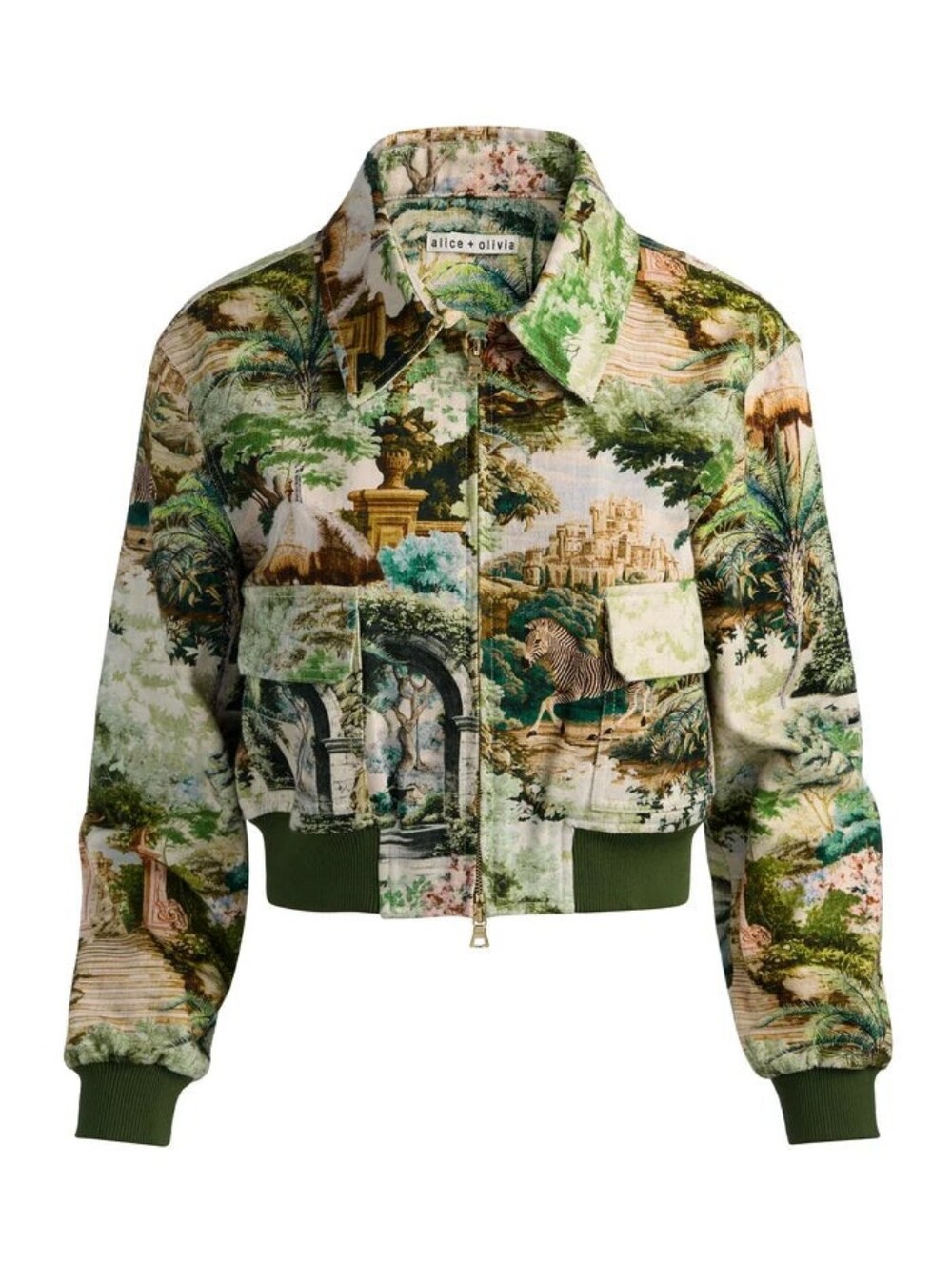 Alice + Olivia WILLARD DENIM AVIATOR JACKET - Picture 8 of 15